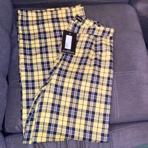 Mustard Wide Leg Cotton Trouser